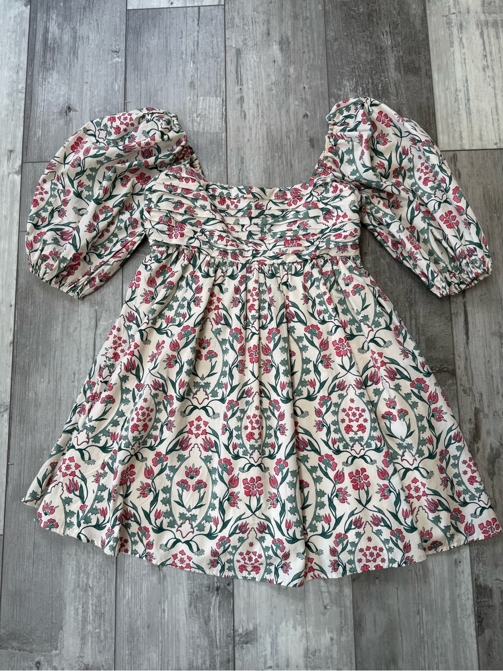 NWT Abercrombie Small Petite Floral Puff Sleeve Mini Dress SP Cottagecore